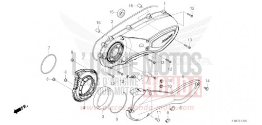 LEFT CRANKCASE COVER NSS350AN de 2022